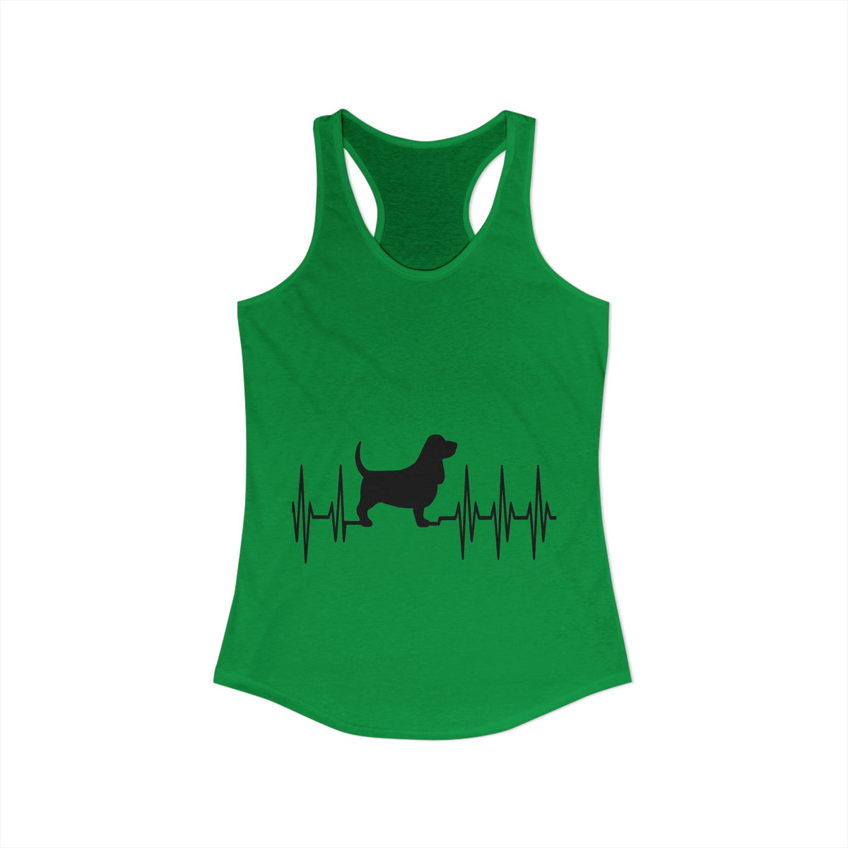 My Heart Beats For Bassets Women's Racerback Tank