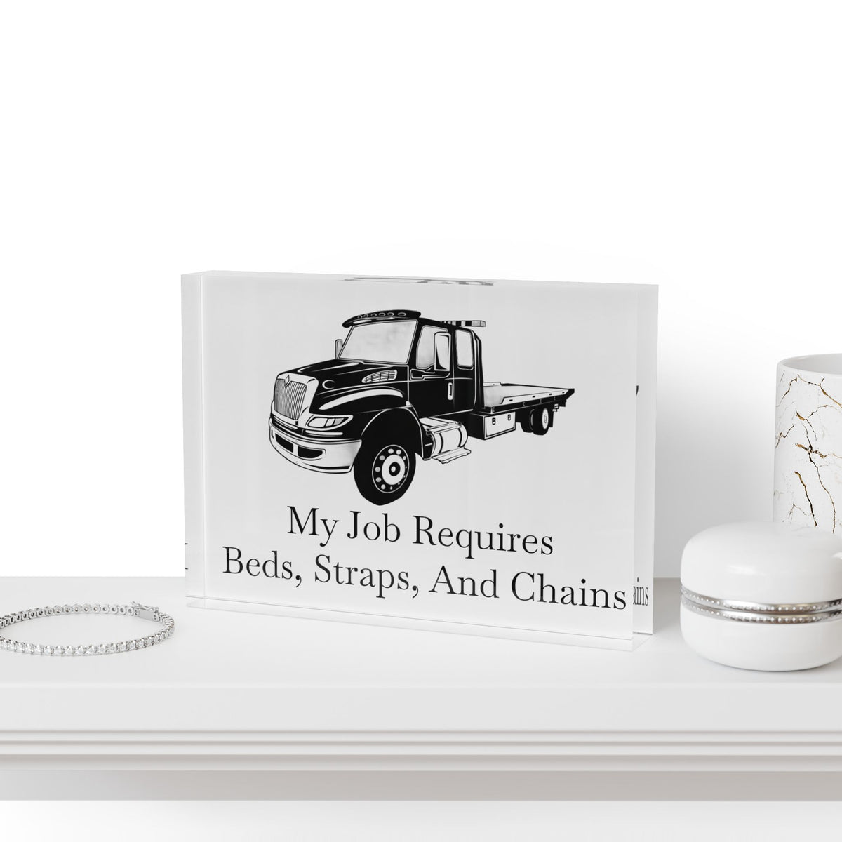 Beds, Straps, And Chains Acrylic Photo Block