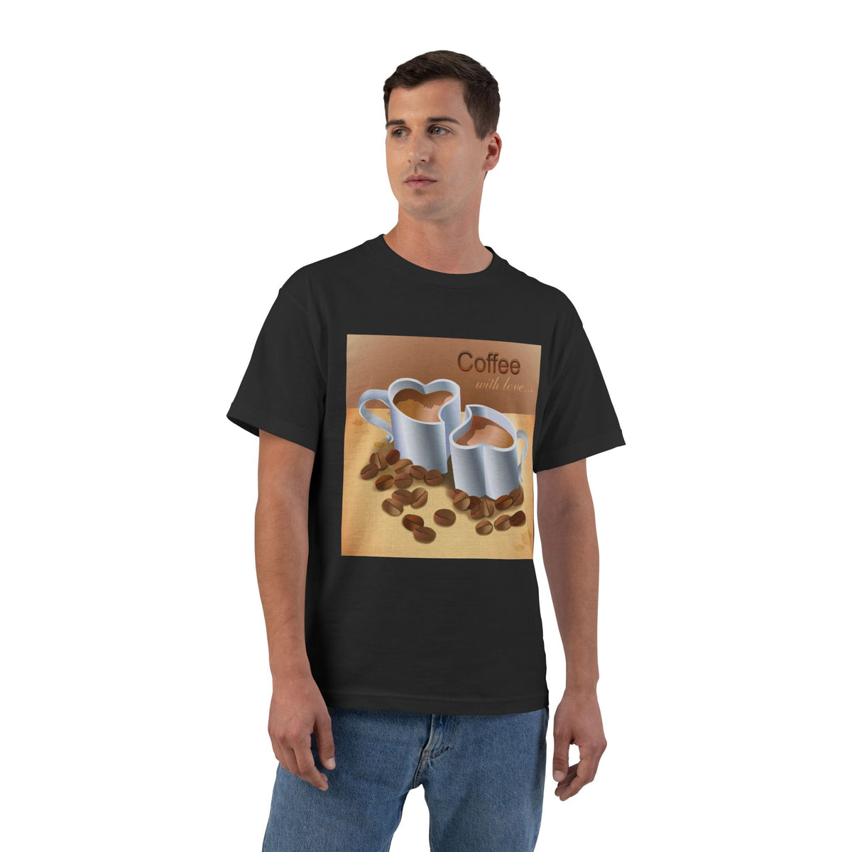 Coffee With Love Men's Short-Sleeve Crewneck Tee