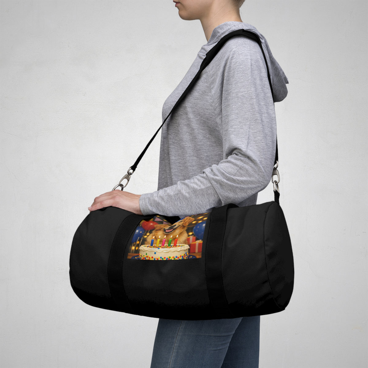 Birthday Buddy Golden Duffel Bag