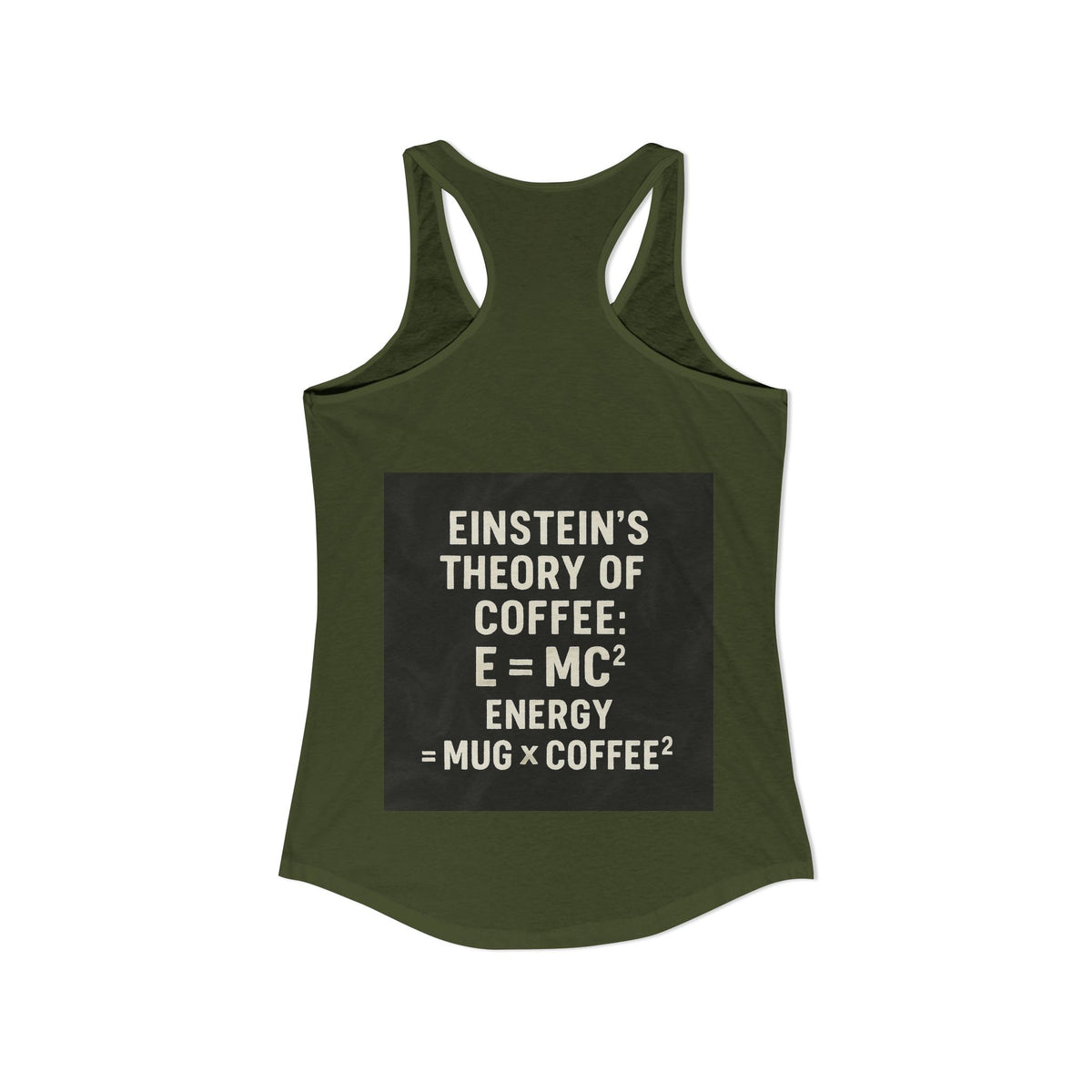Einstein's Theory Of Coffee Women's Racerback Tank