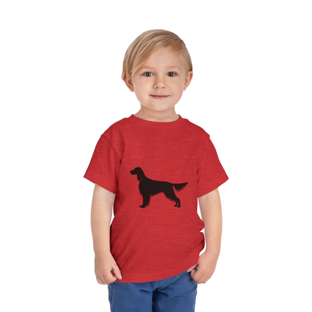 English Setter Silhouette Toddler Unisex Short Sleeve Crewneck Tee