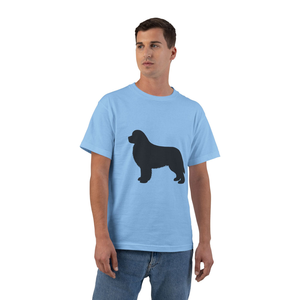 Newfie Silhouette Men's Short-Sleeve Crewneck Tee