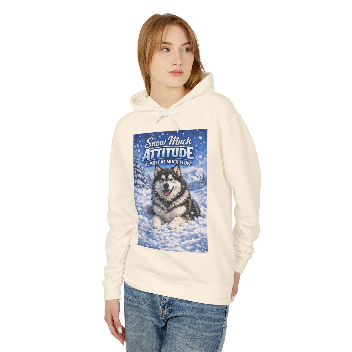 Snow Much Attitude Unisex Lightweight Hoodie