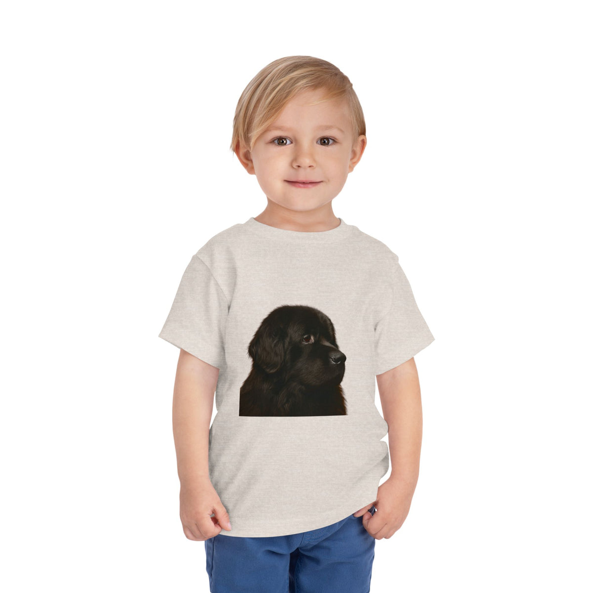 Newfie Head Toddler Unisex Short Sleeve Crewneck Tee