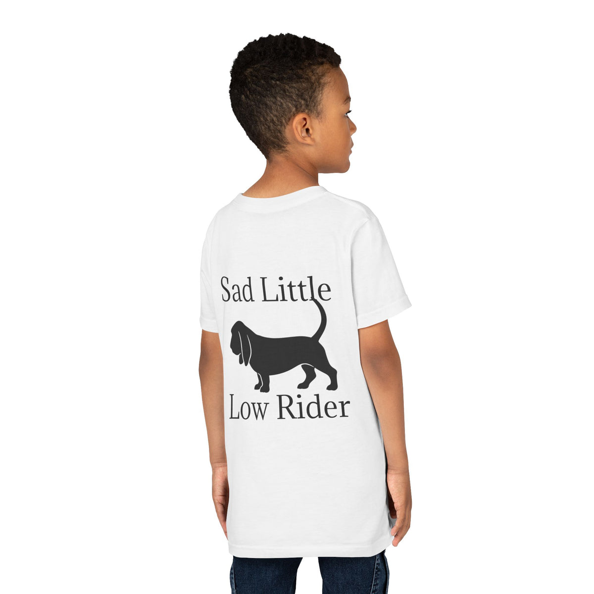 Sad Little Low Rider Youth Unisex Short Sleeve Crewneck Tee