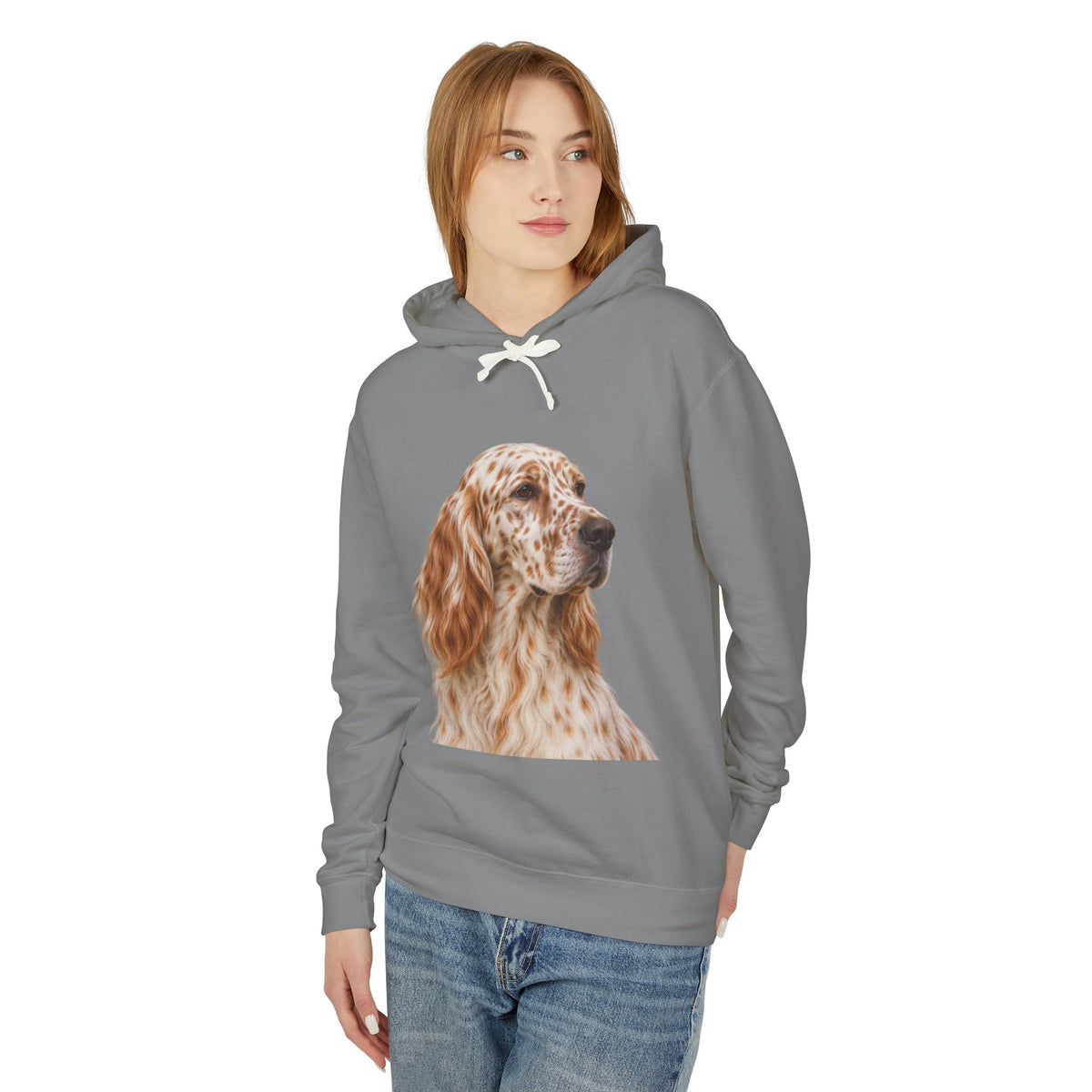 English Setter Head Unisex Lightweight Hoodie