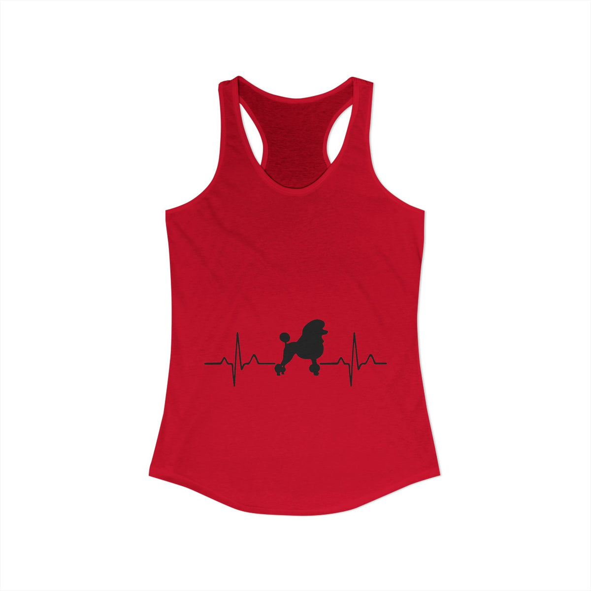 My Heart Beats For Poodles Women's Racerback Tank