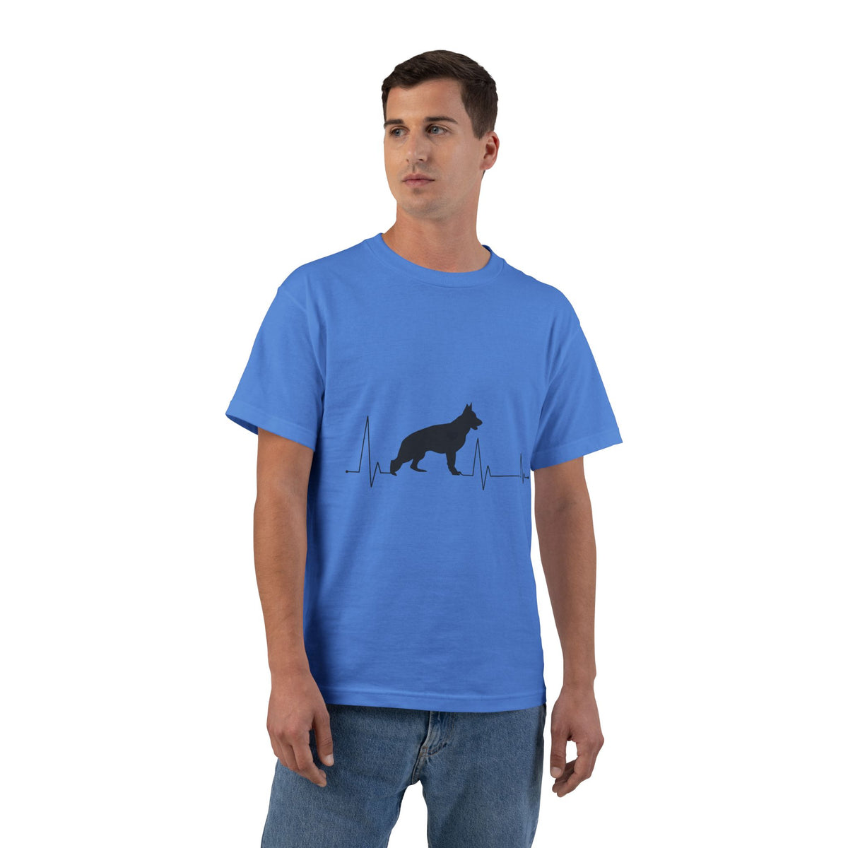 My Heart Beats For German Shepherds Men's Short-Sleeve Crewneck Tee