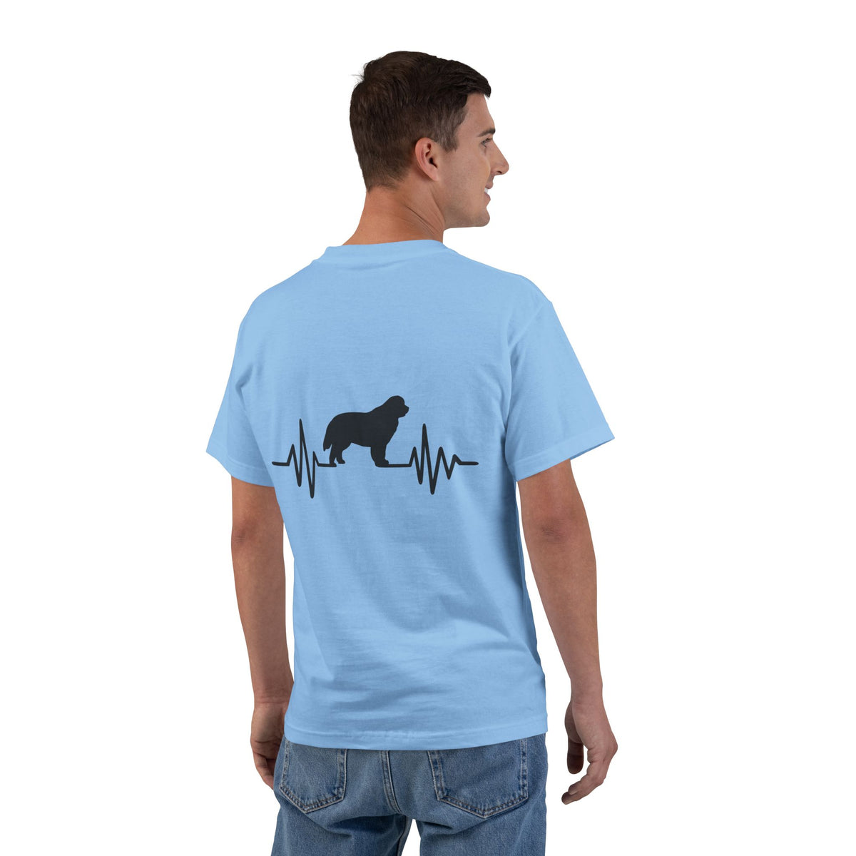 My Heart Beats For Newfies Men's Short-Sleeve Crewneck Tee