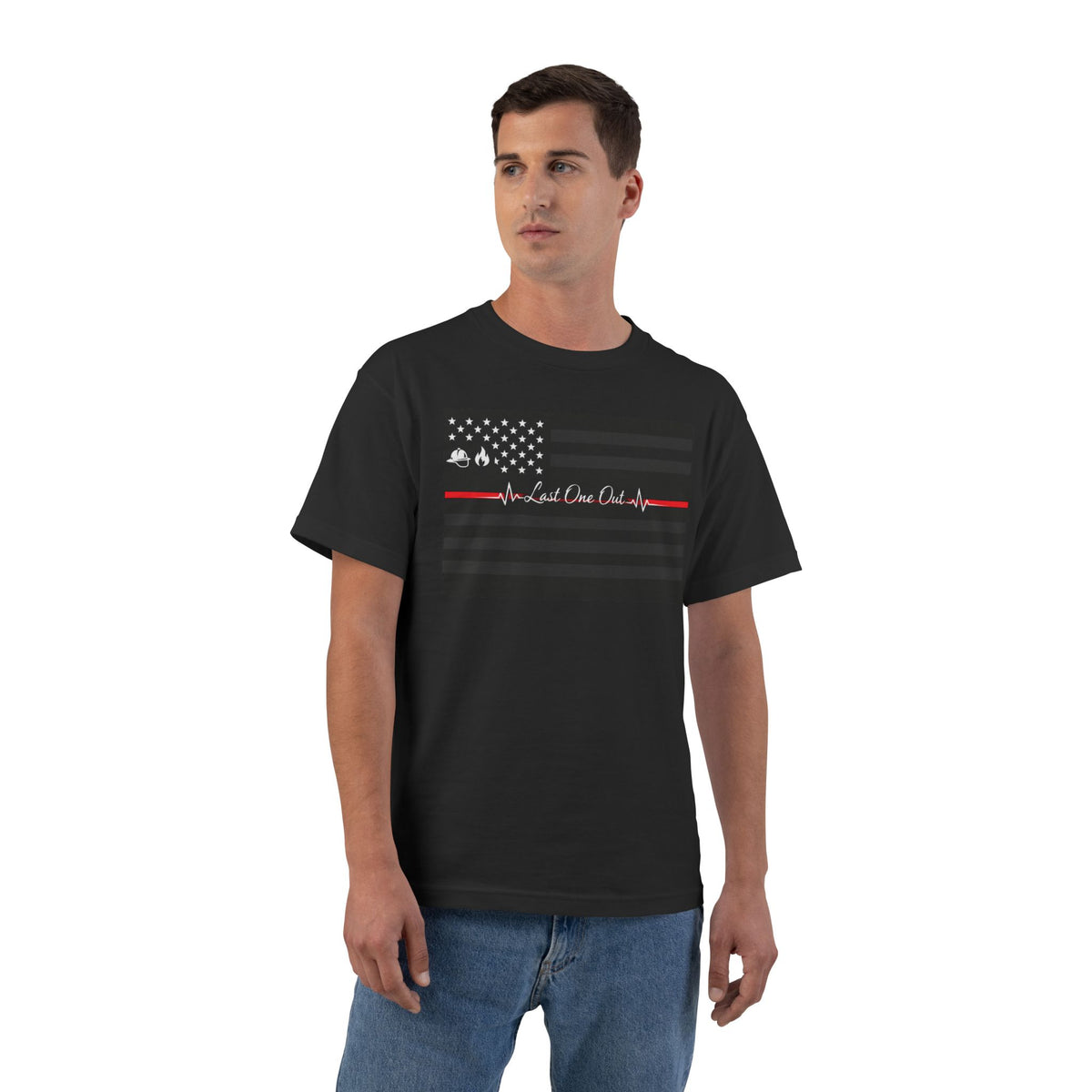Thin Red Line Men's Short-Sleeve Crewneck Tee