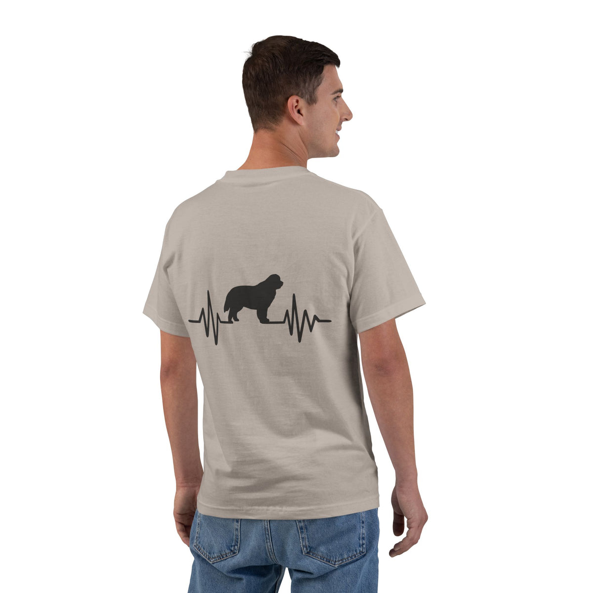 My Heart Beats For Newfies Men's Short-Sleeve Crewneck Tee