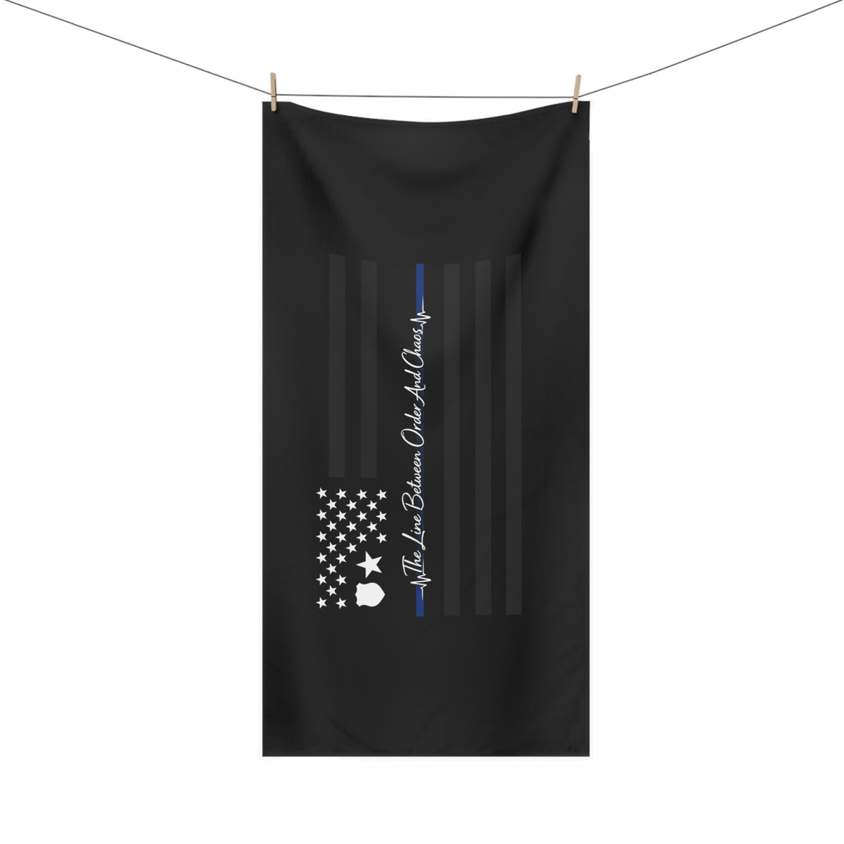 Thin Blue Line Mink-Cotton Beach Towel