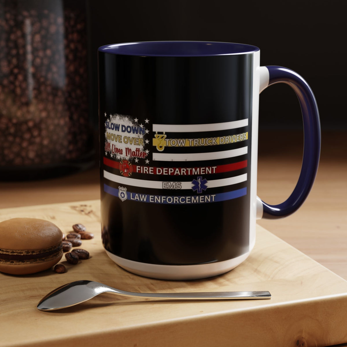Slow Down Move Over Flag 2-Tone Coffee Mug