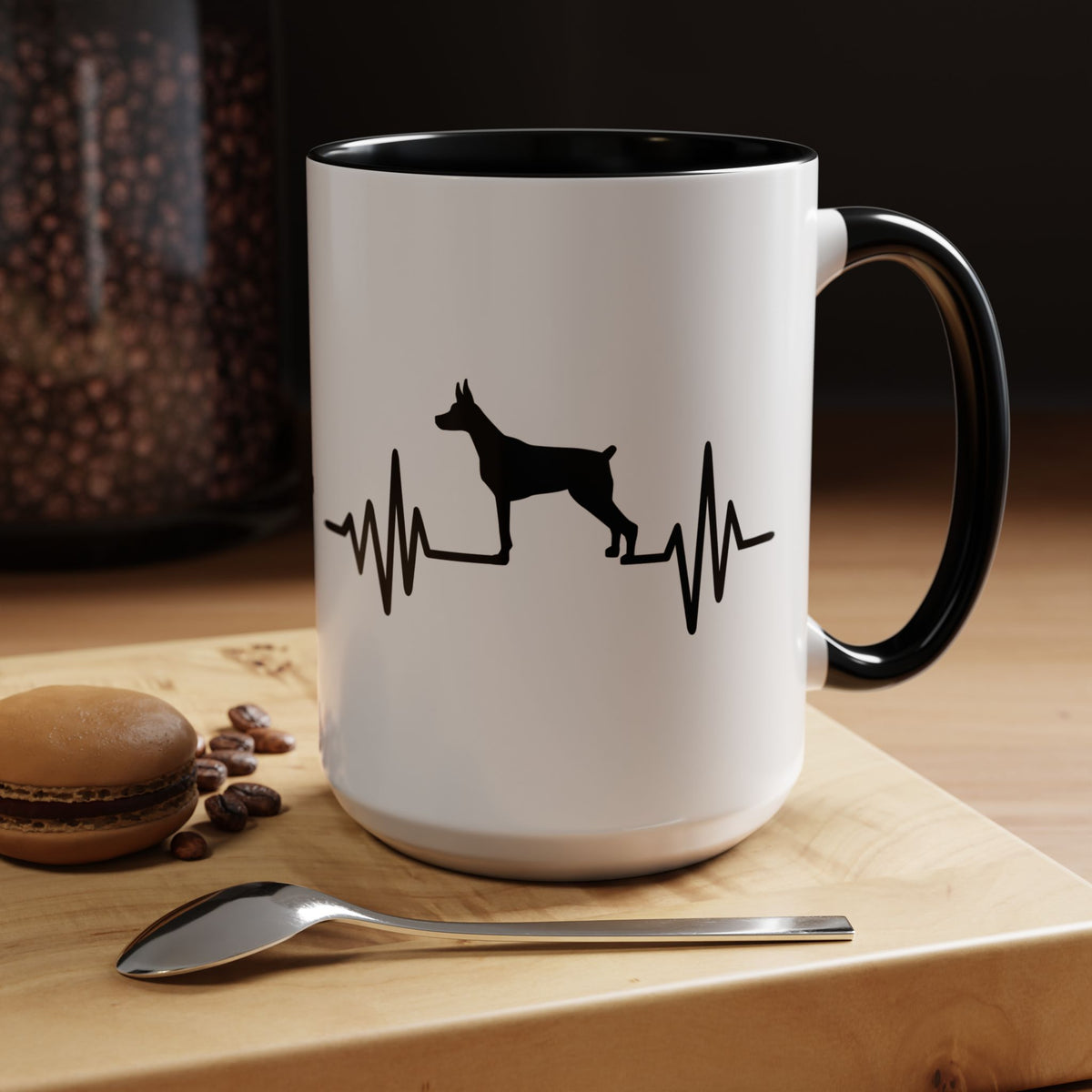 My Heart Beats For Dobermans 2-Tone Coffee Mug