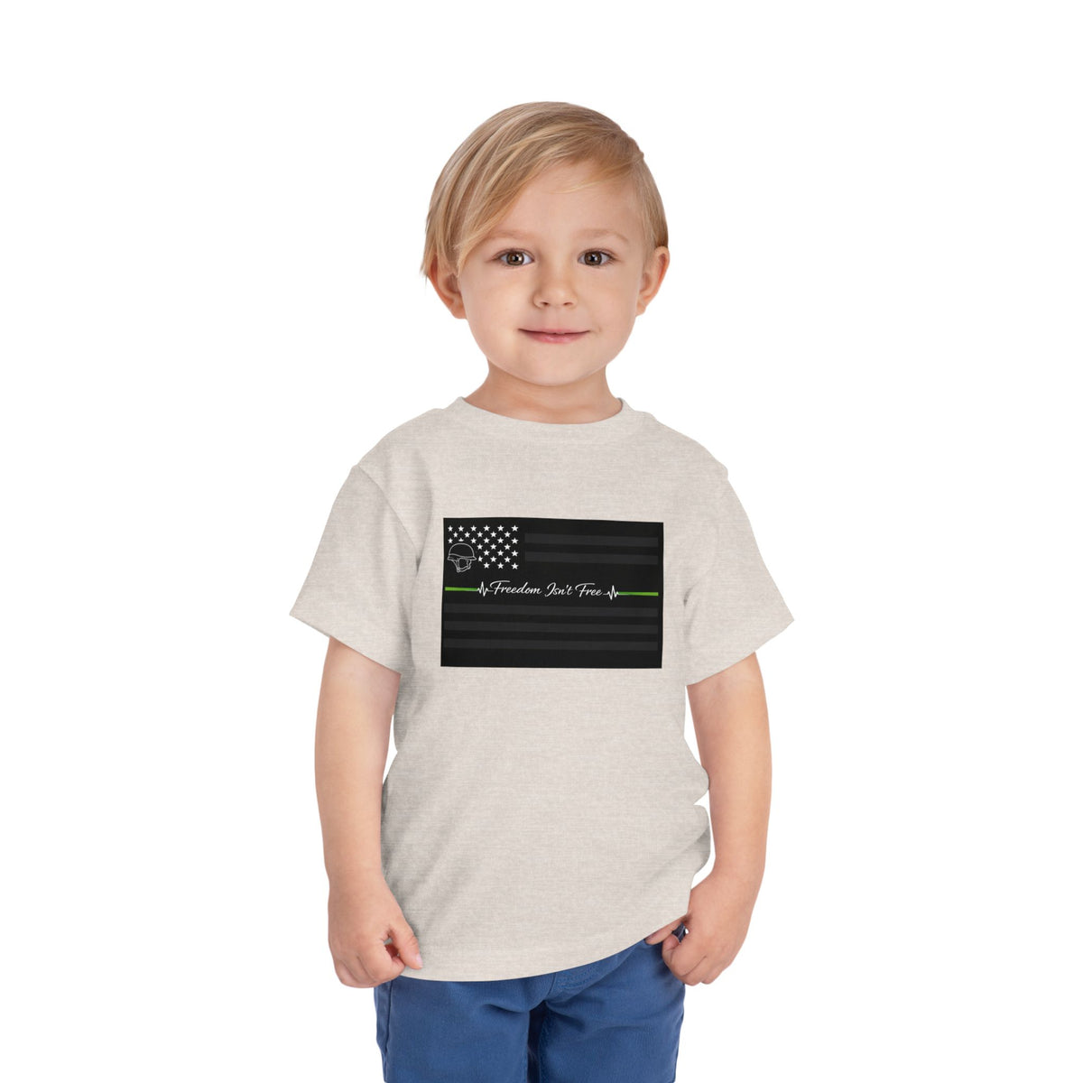 Thin Green Line Toddler Unisex Short Sleeve Crewneck Tee