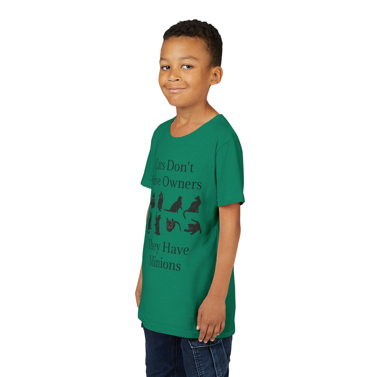 Cat Minions Youth Unisex Short Sleeve Crewneck Tee