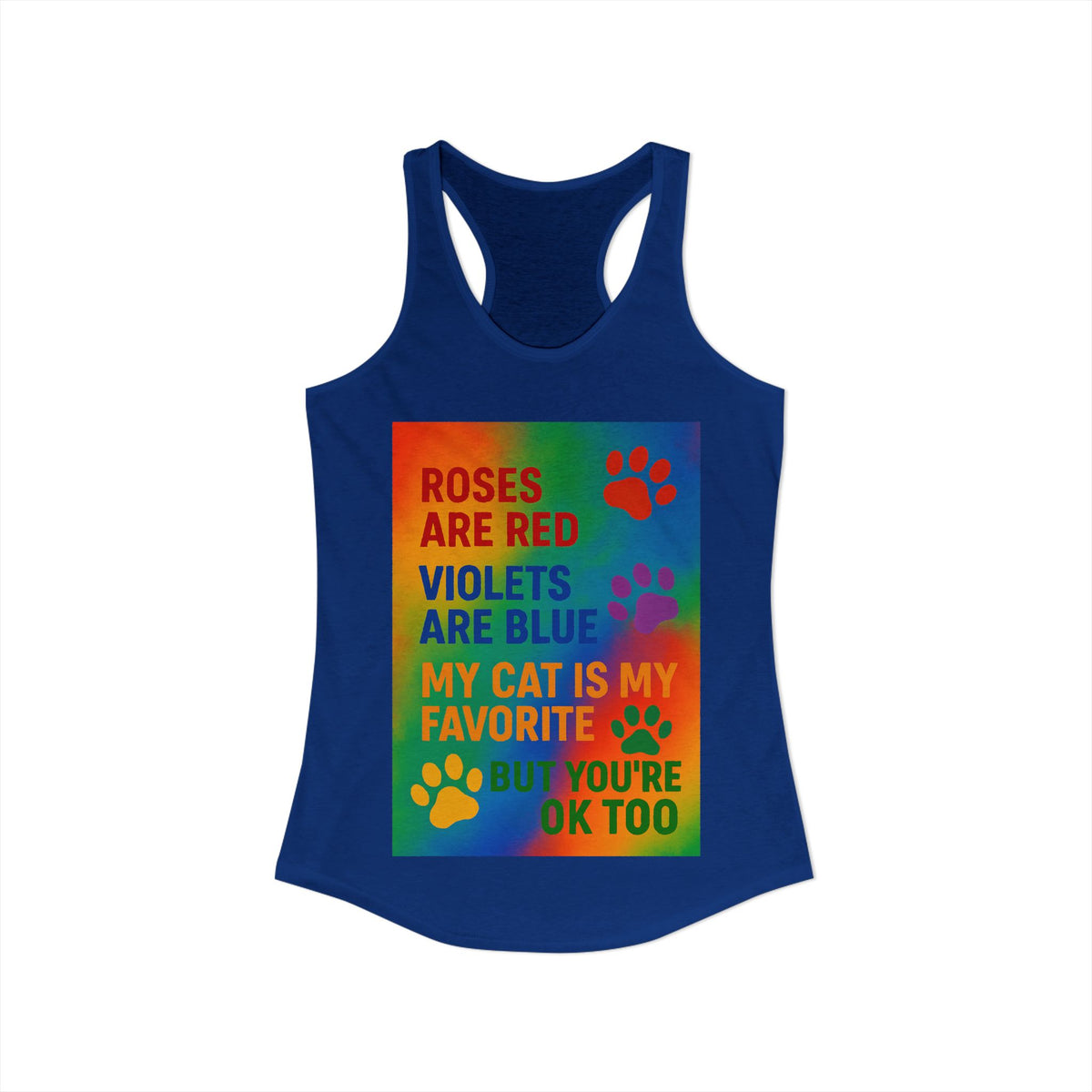 Roses Are Red Cat Women's Racerback Tank