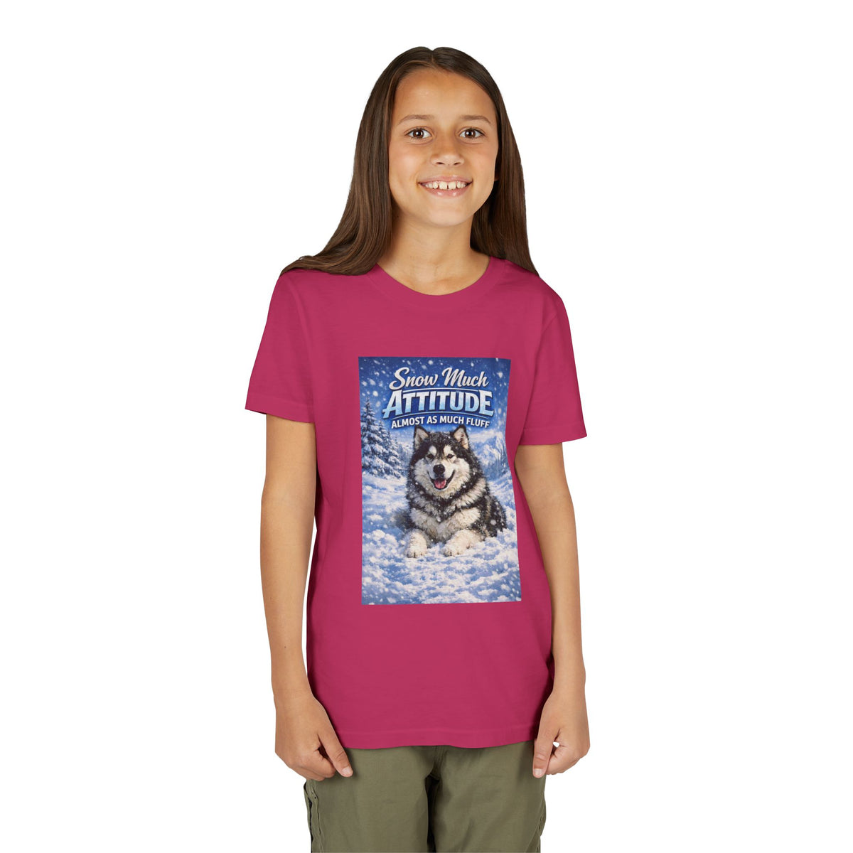Snow Much Attitude Youth Unisex Short Sleeve Crewneck Tee
