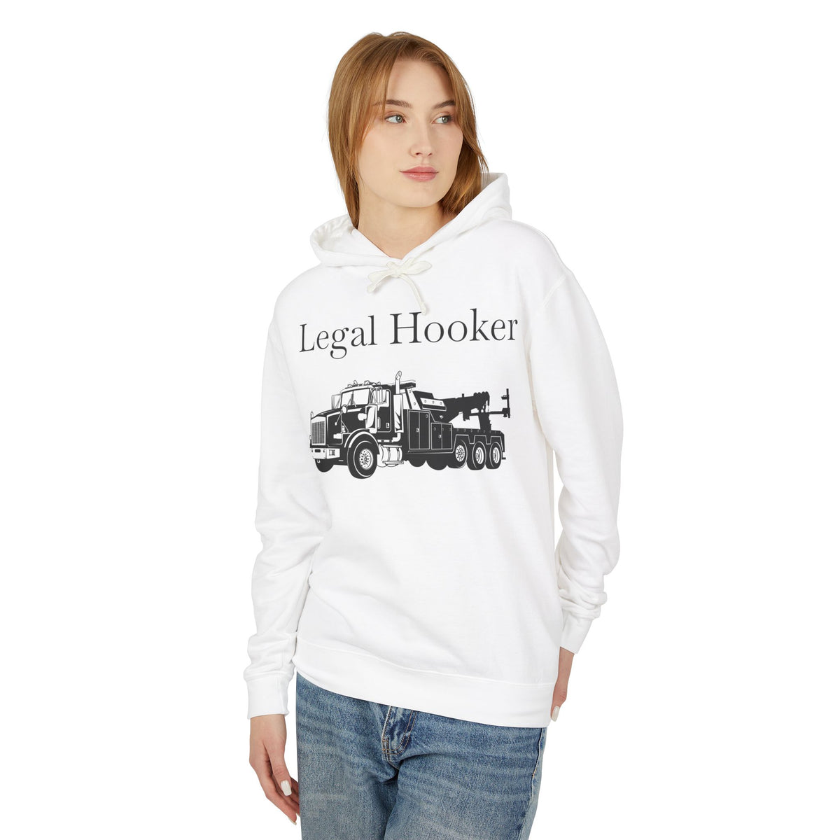 Legal H**ker Heavy Tow Truck Unisex Lightweight Hoodie