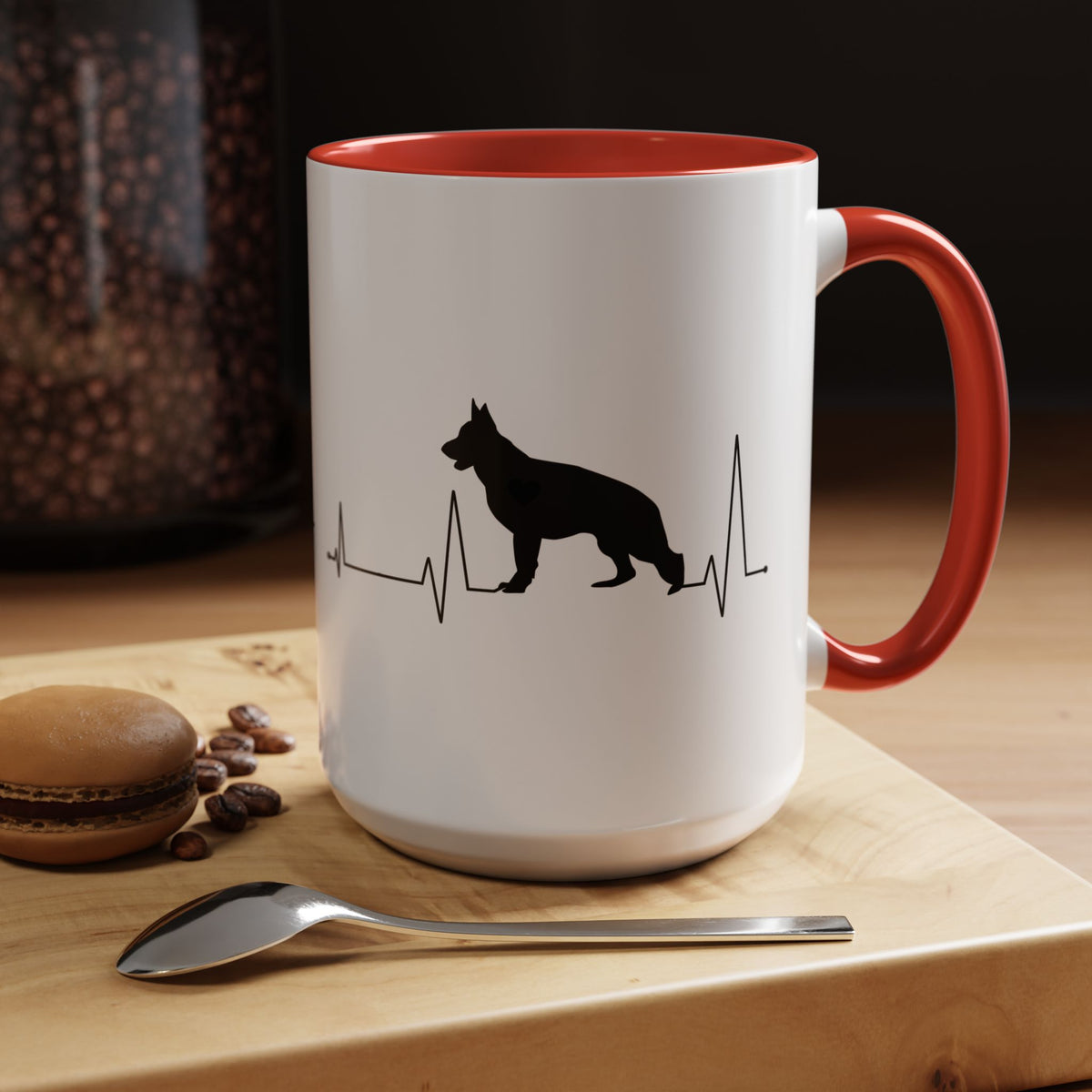 My Heart Beats For German Shepherds 2-Tone Coffee Mug