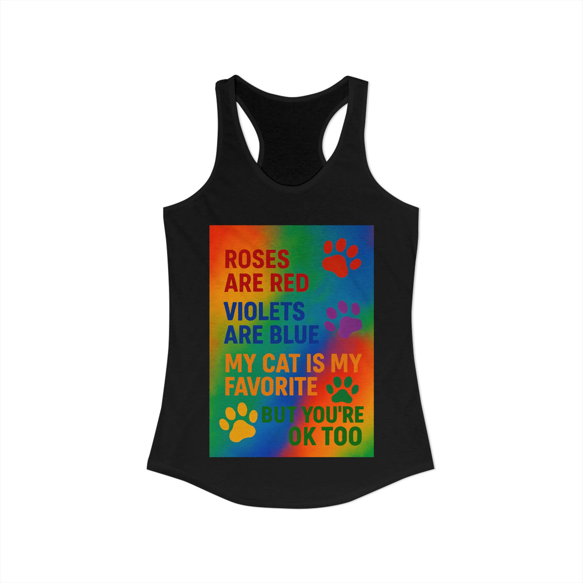 Roses Are Red Cat Women's Racerback Tank