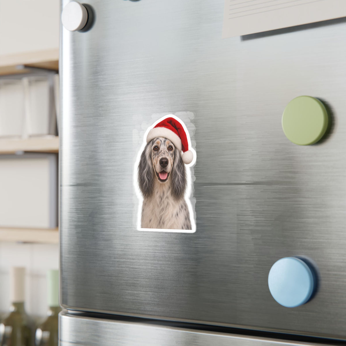 Santa Paws English Setter Vinyl Decal