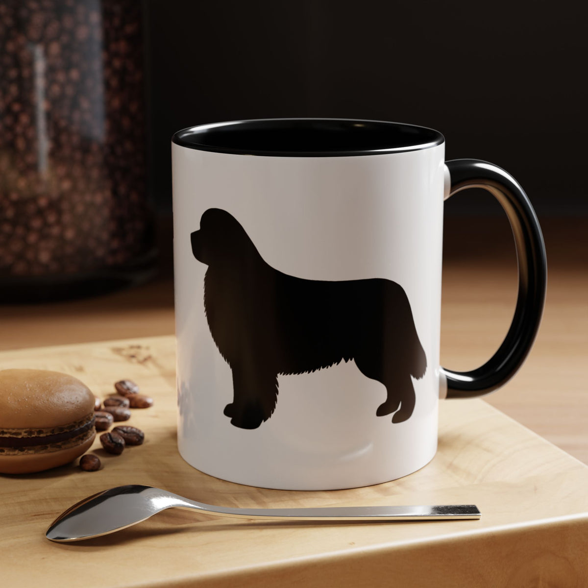 Newfie Silhouette 2-Tone Coffee Mug