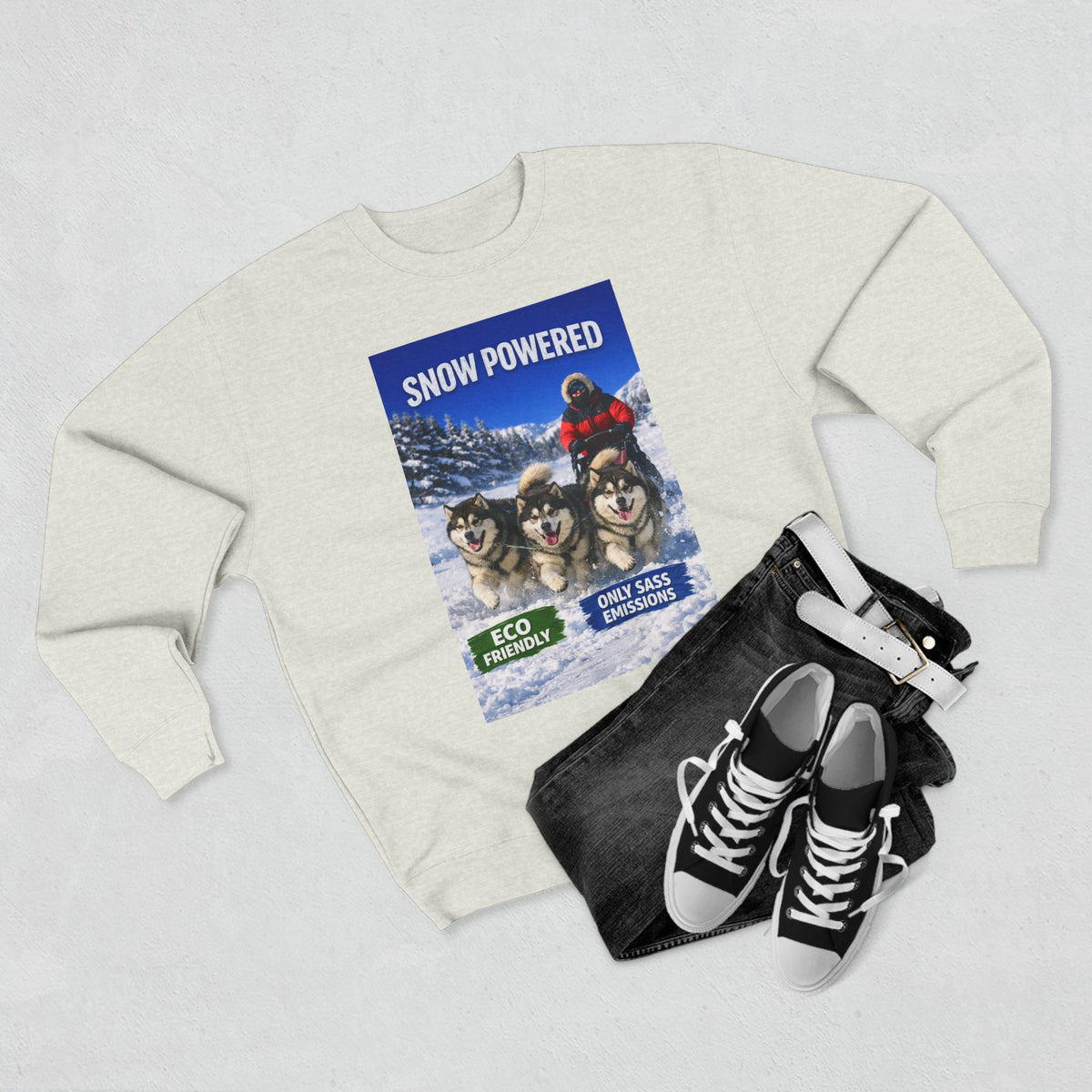 Snow Powered Unisex Crewneck Sweatshirt