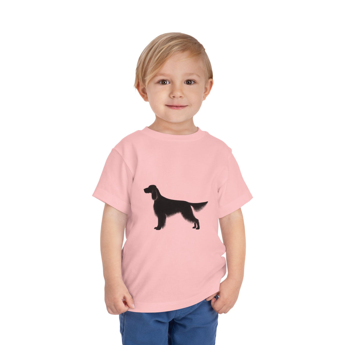 English Setter Silhouette Toddler Unisex Short Sleeve Crewneck Tee