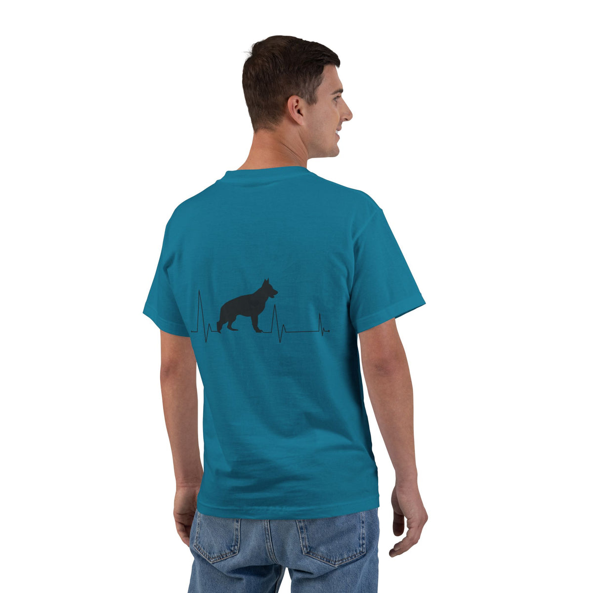 My Heart Beats For German Shepherds Men's Short-Sleeve Crewneck Tee