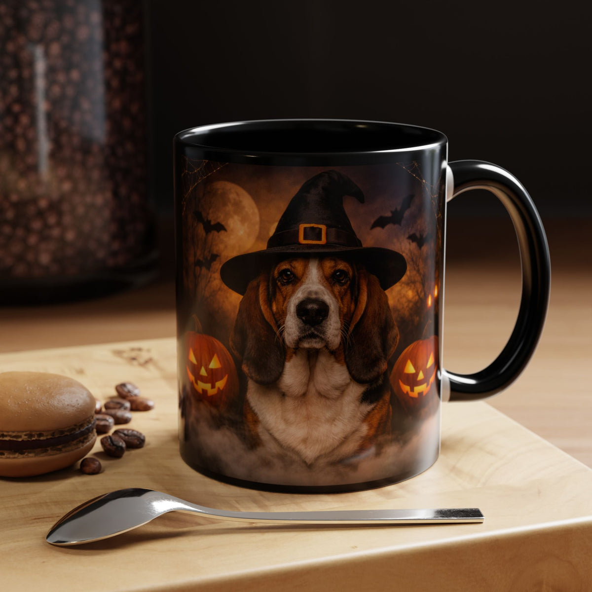 Witch Hat Pack Basset 2-Tone Coffee Mug