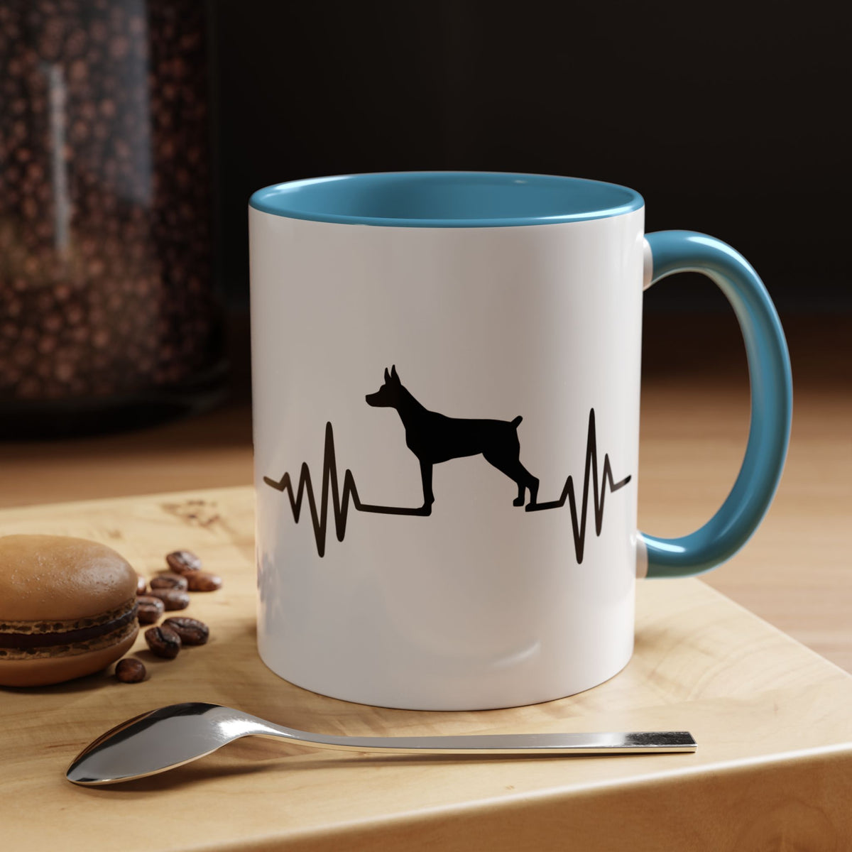 My Heart Beats For Dobermans 2-Tone Coffee Mug