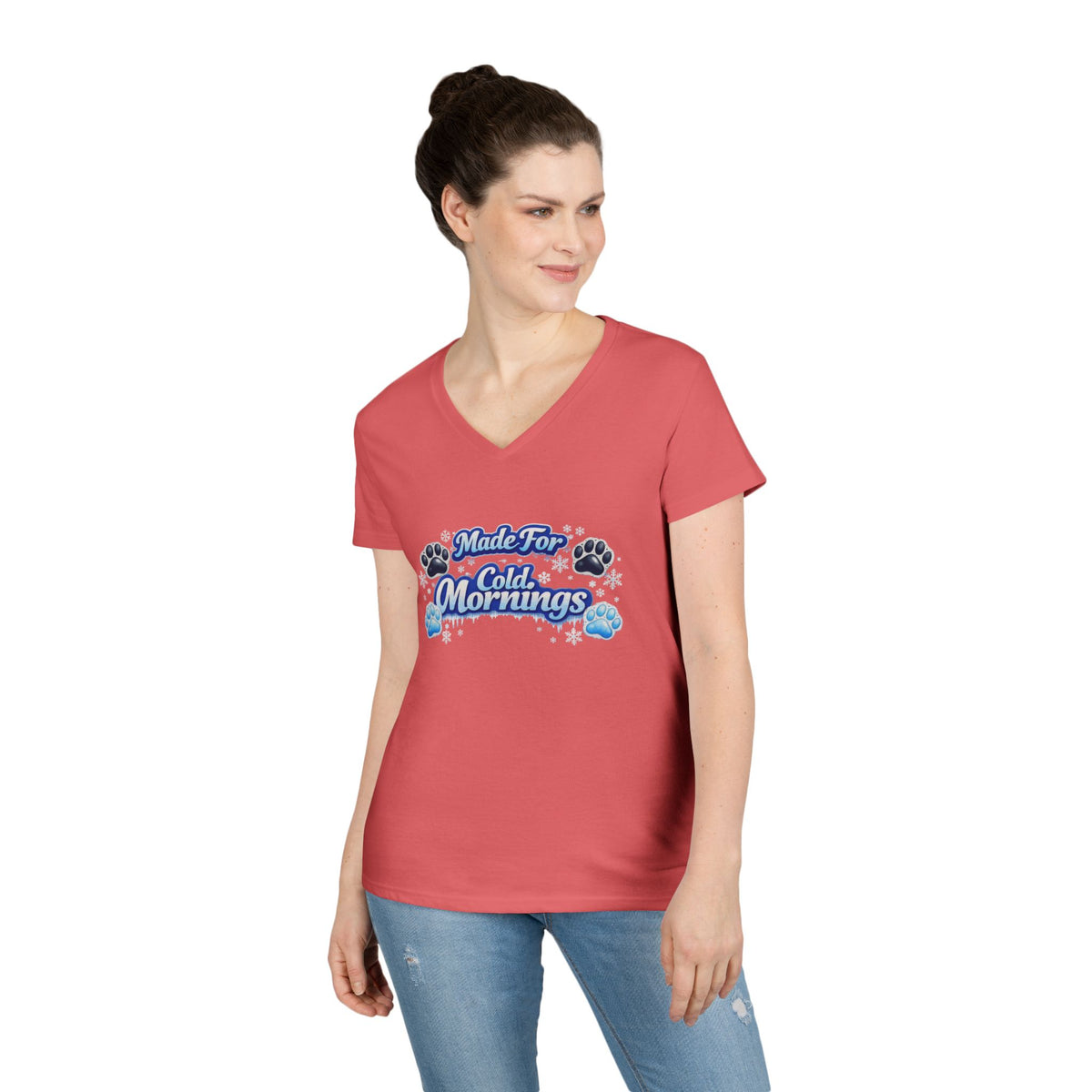 Made For Cold Mornings Women's V-Neck Tee