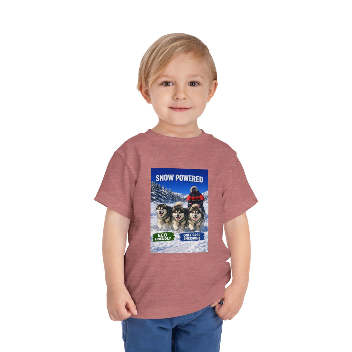 Snow Powered Toddler Unisex Short Sleeve Crewneck Tee