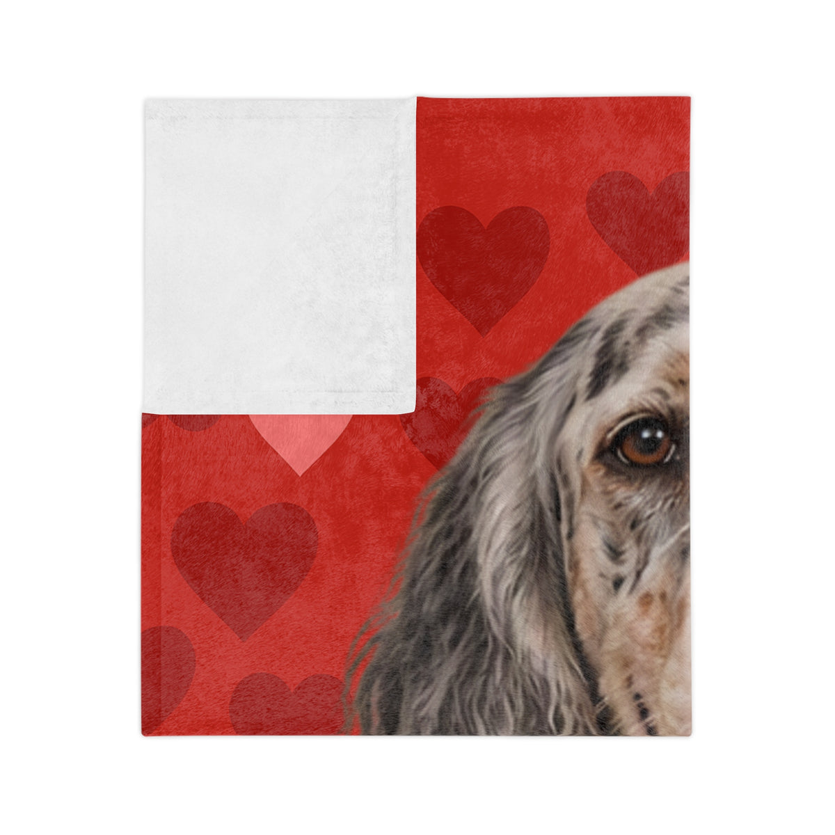 Cupid's Companion English Setter Velveteen Microfiber Blanket