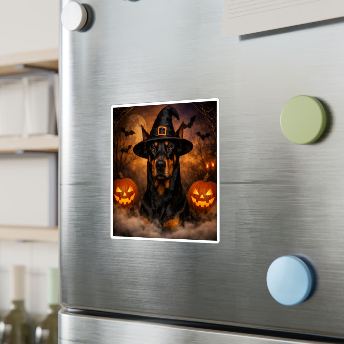 Witch Hat Pack Doberman Vinyl Decal