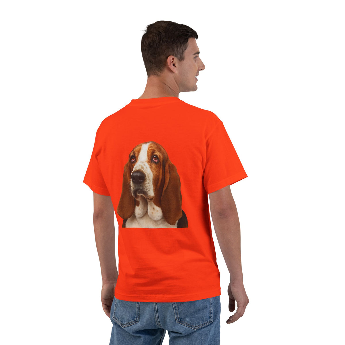 Basset Head Men's Short-Sleeve Crewneck Tee