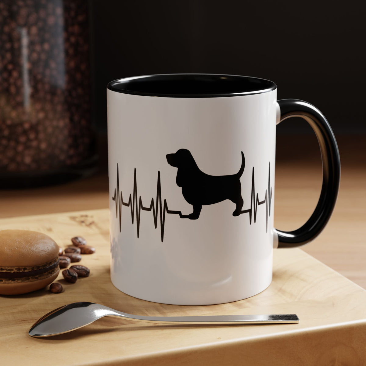 My Heart Beats For Bassets 2-Tone Coffee Mug