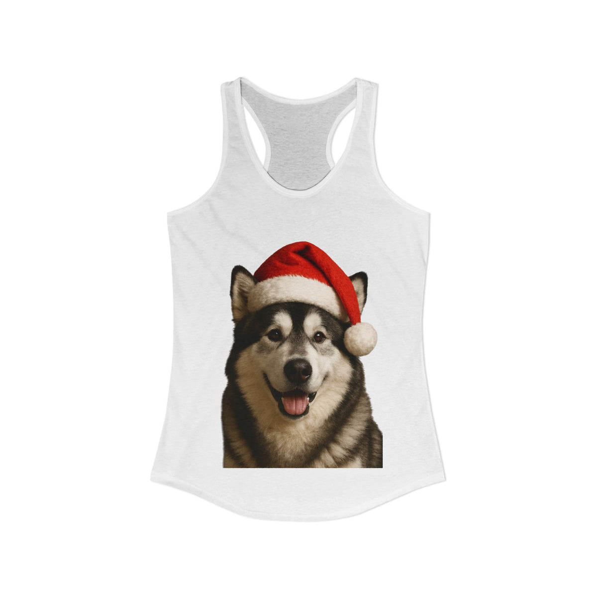 Santa Paws Malamute Women's Racerback Tank