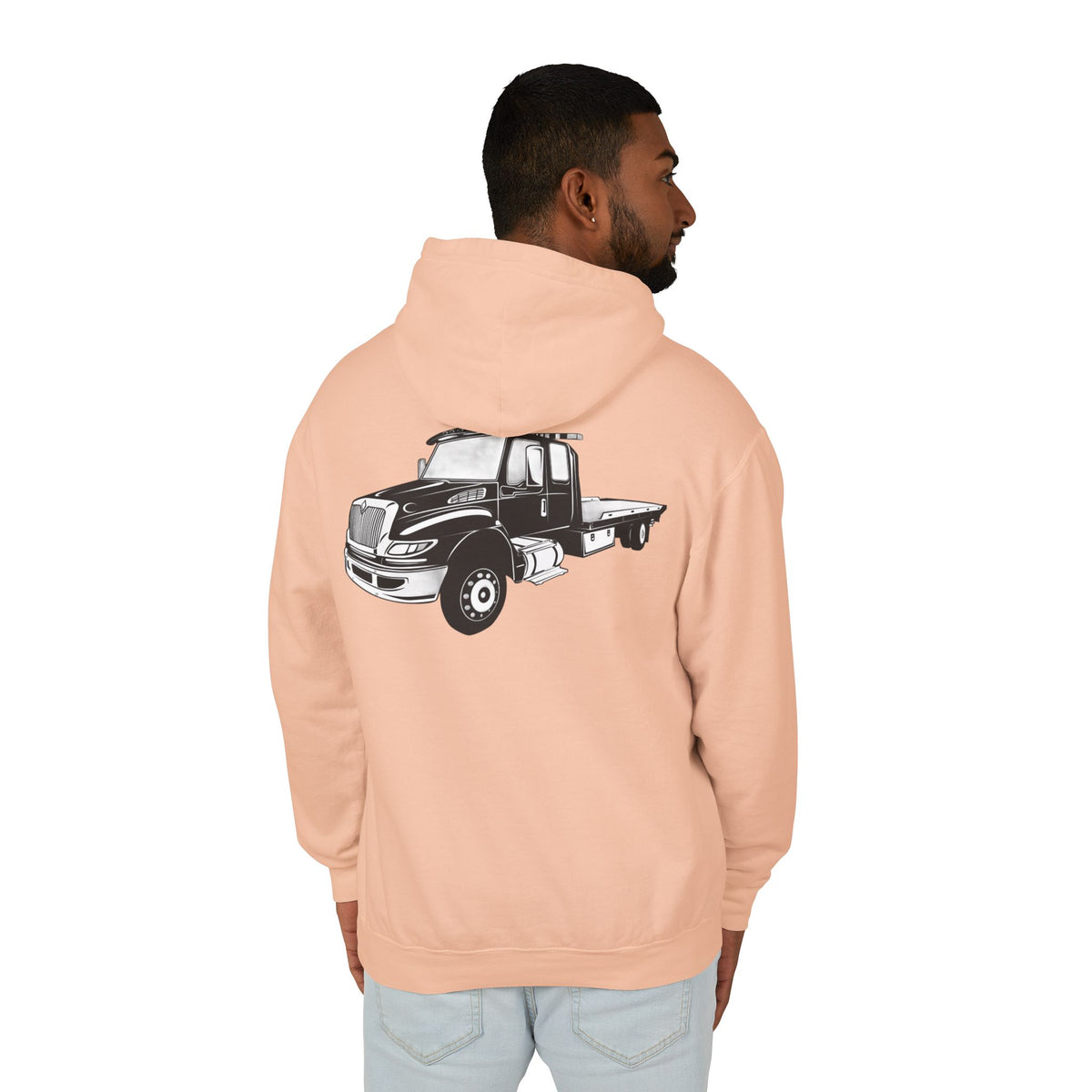 Flatbed Tow Truck Unisex Lightweight Hoodie