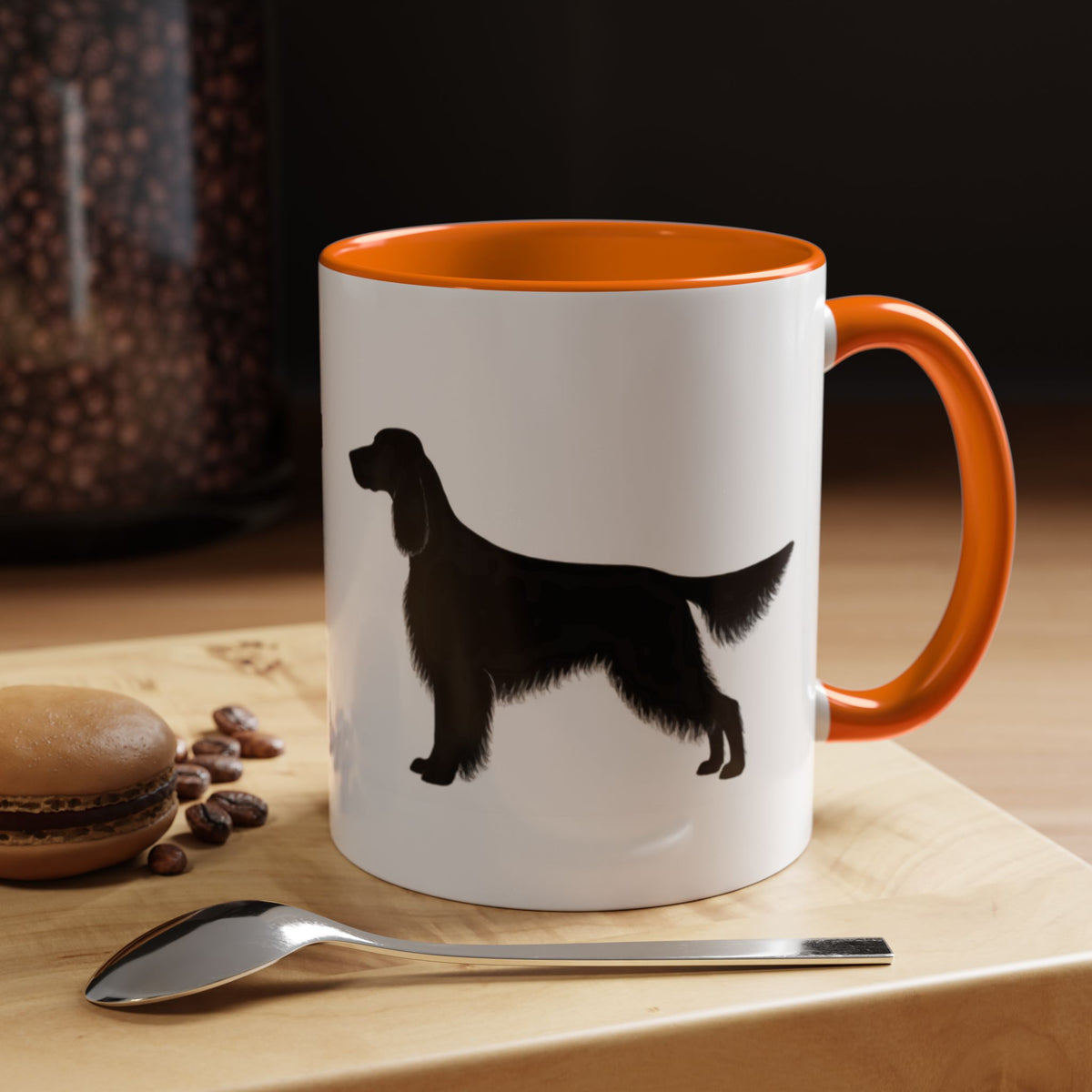 English Setter Silhouette 2-Tone Coffee Mug