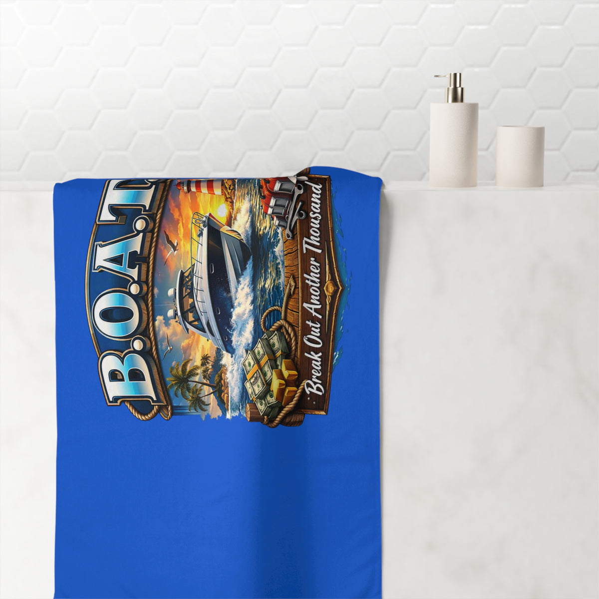 B.O.A.T. Mink-Cotton Beach Towel