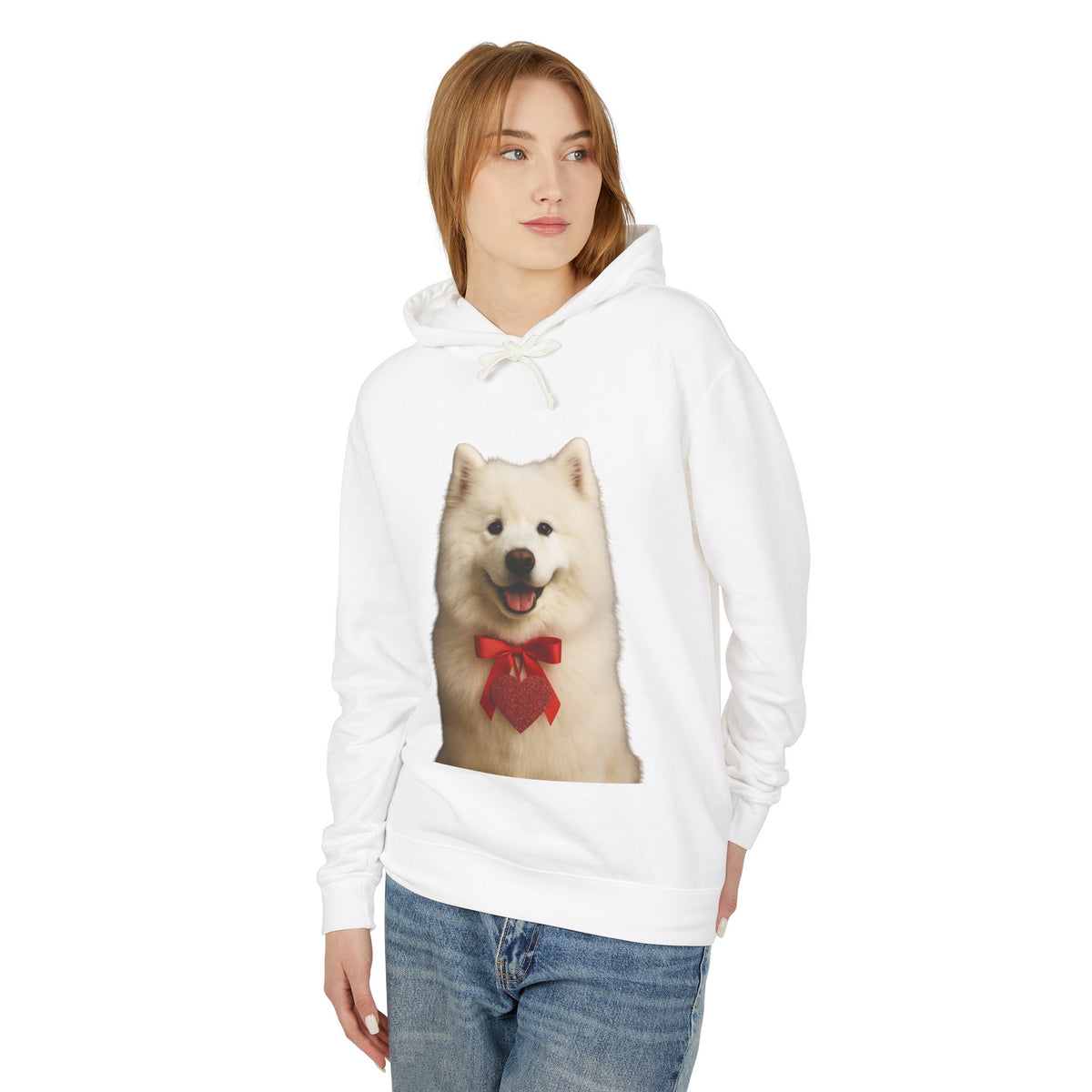 Cupid's Companion Samoyed Unisex Lightweight Hoodie