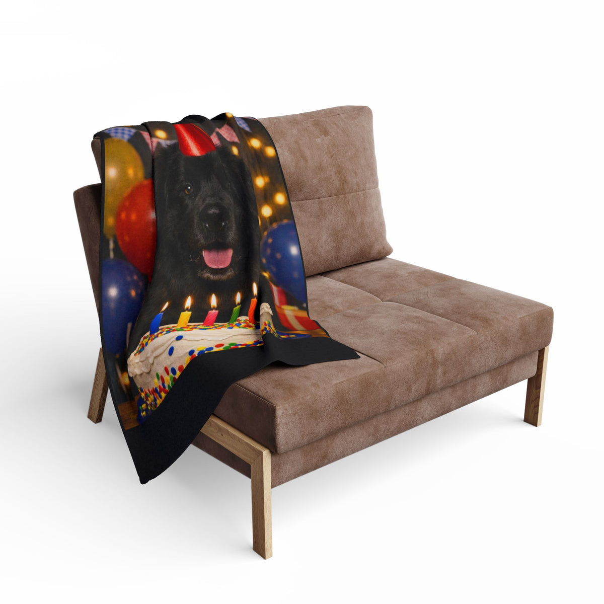 Birthday Buddy Newfie Arctic Fleece Blanket