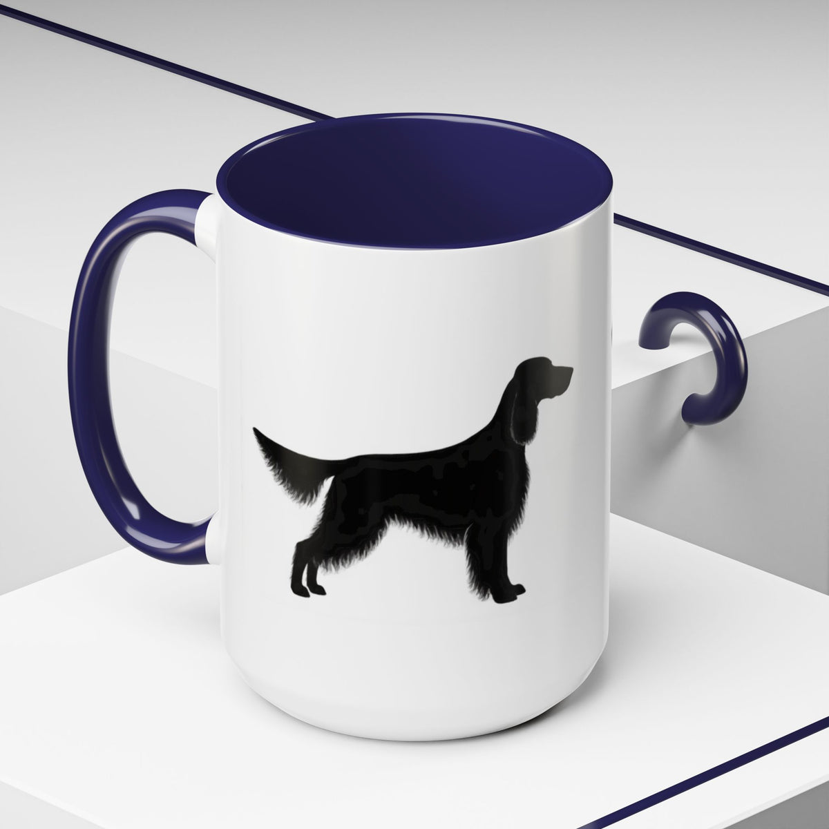 English Setter Silhouette 2-Tone Coffee Mug