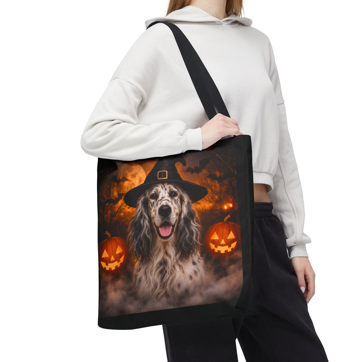Witch Hat Pack English Setter Tote Bag