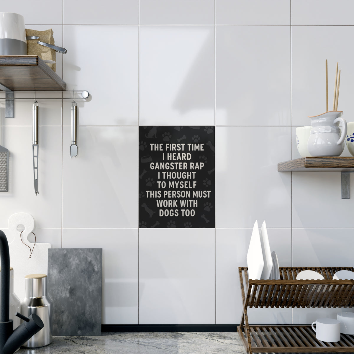 Gangster Rap Ceramic Photo Tile