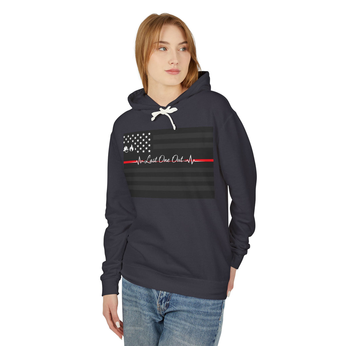 Thin Red Line Unisex Lightweight Hoodie