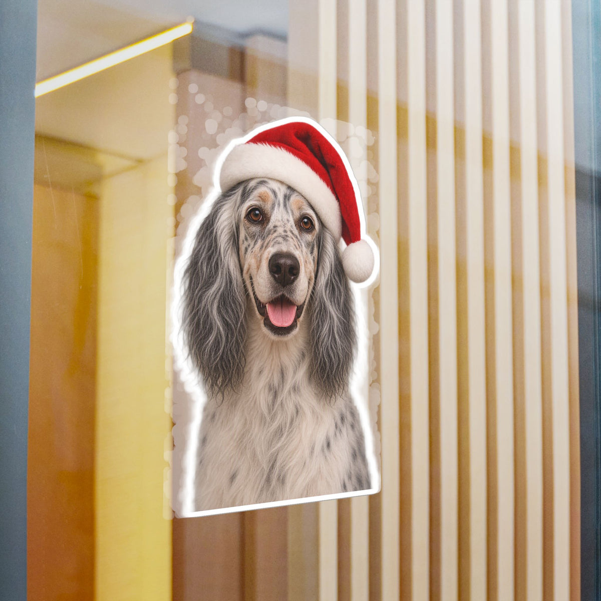 Santa Paws English Setter Vinyl Decal